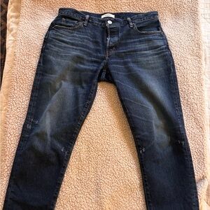 Moussy Dark Blue ‘Saab’ Straight Leg Jeans